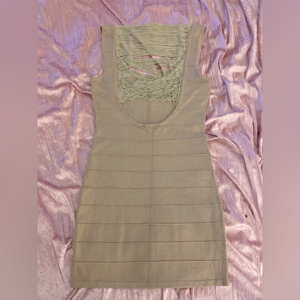 Foreign Exchange Open Back Bodycon Dress. Size L